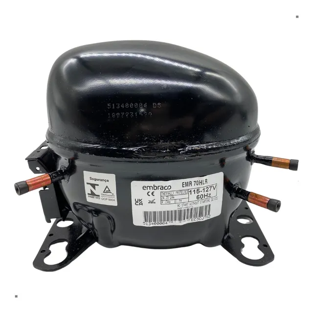 Motor Compressor Embraco 1/5 Hp Freezer R134 127v Original
