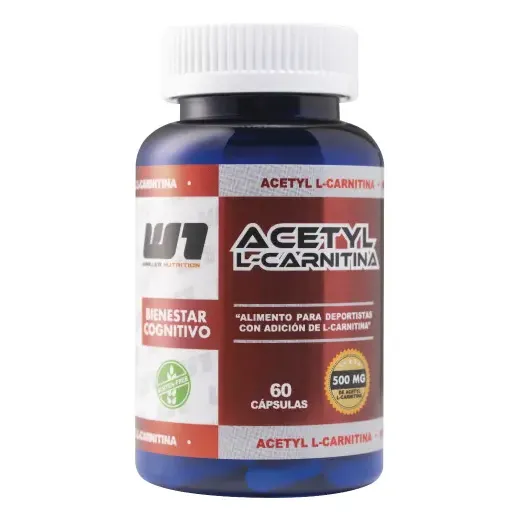 Acetyl L-carnitina 500mg 60 Cápsulas Winkler Nutrition Sabor Sin Sabor