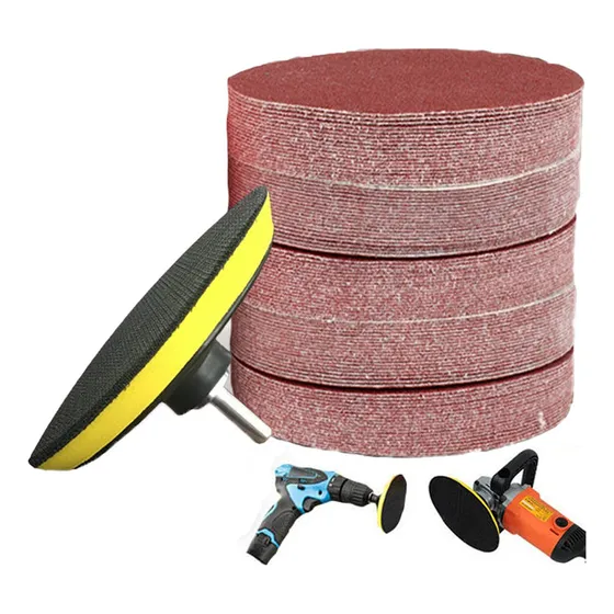 100pzs Discos De Lija Taladro Esmeril Adaptador 4 Pulgadas
