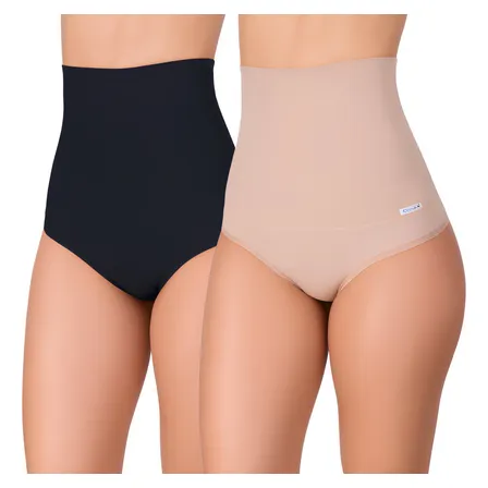 2 Cintas Modeladoras Calcinha Cós Alto Redutora Zero Barriga