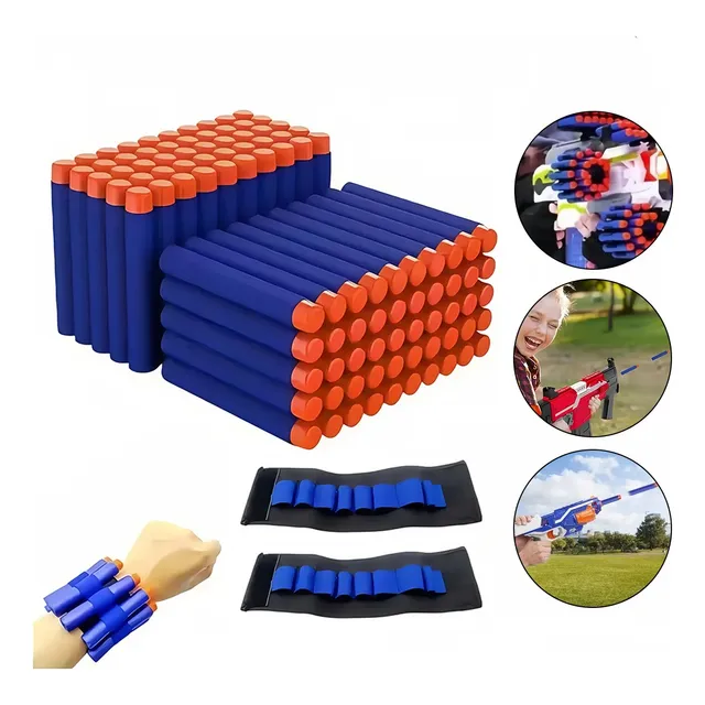 200 Dardos Para Pistola Nerf 2 Pulseras De Almacenamiento