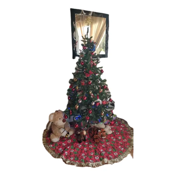Árbol Navidad Luces Adornos Pie - Usado