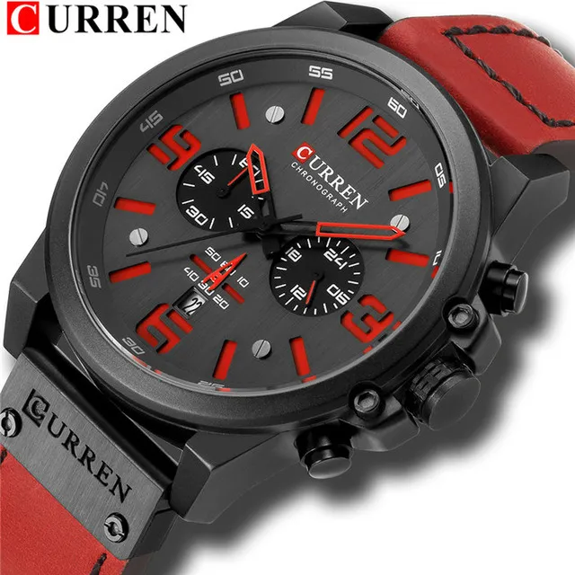 Reloj De Hombre Curren Fechador Cuarzo Elegante Original