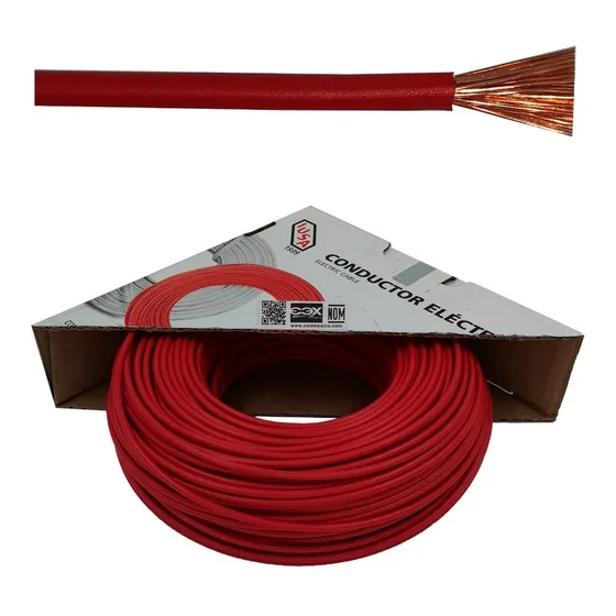 Cable 10 Awg Rollo De 100mts De Cobre Iusa Rojo