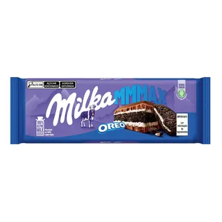 Barra De Chocolate Ao Leite Recheio Sabor Baunilha Com Biscoito Mmmax Oreo 300g Milka Barra De Chocolate Ao Leite Recheio Sabor Baunilha Com Biscoito Mmmax Oreo 300g Milka