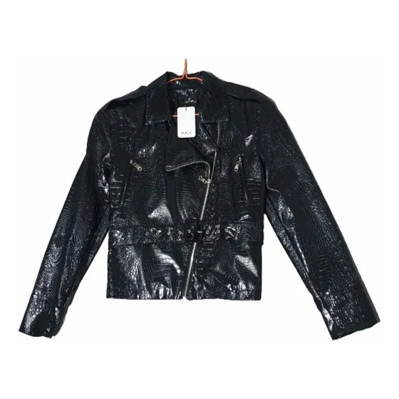 Chaqueta Motero Jf Lefon Mujer 38 (m) Bipiel Negro De Zara
