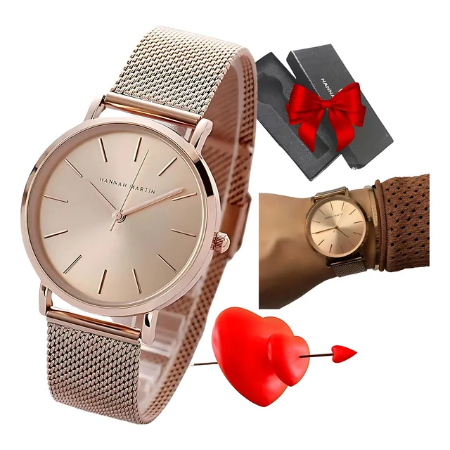 Reloj Pulsera Mujer Maya Tejida Ajustable De Lujo Japón Caja