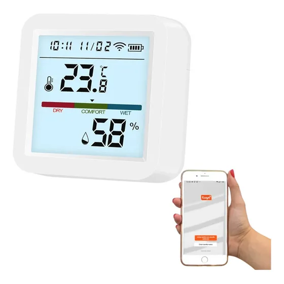 Termohigrómetro Digital Higrometro Termometro Reloj Sonda