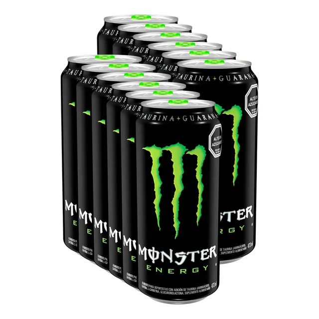 Monster Energy - 473ml - Negra Clásica - Pack 12 Unid