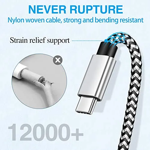 Usb Tipo 2 Unidad Extralargo Rapida Ft 5.9 Trenzado Nailon