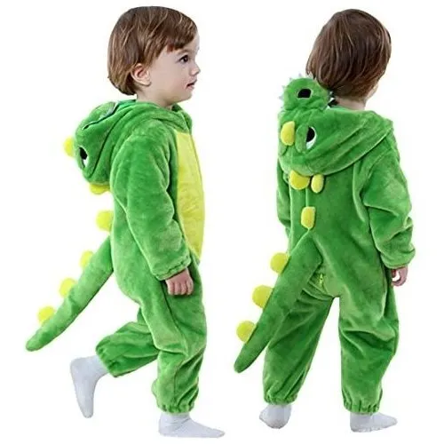 Dinosaurio Infantil Toddler Flannel Hooded Onesies 91w7t
