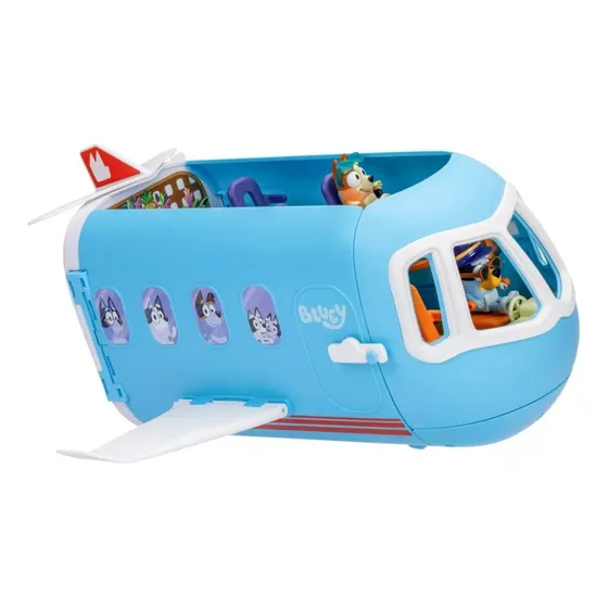 Bluey Juego De Avión Transformable 3 En 1 Color Azul Claro