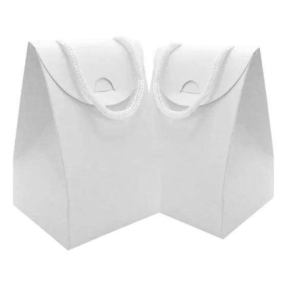 100 Sacola De Papel Pequena Cores Sacola Lembrancinha Cor Branco