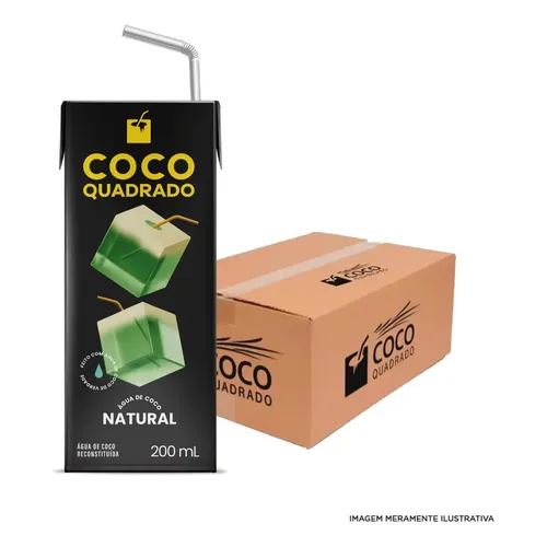 Água De Coco Coco Quadrado Abacaxi Com Hortelã Cx 27 200ml
