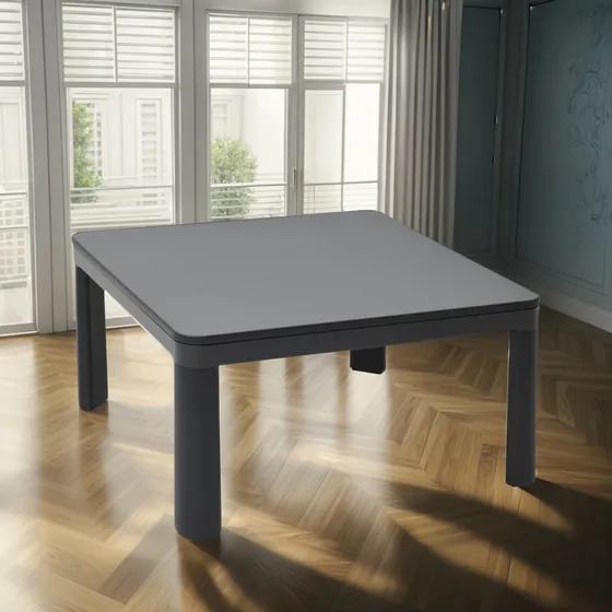 Mesa Con Calefactor Kotatsu 75x75 Cm Color Negro Japón