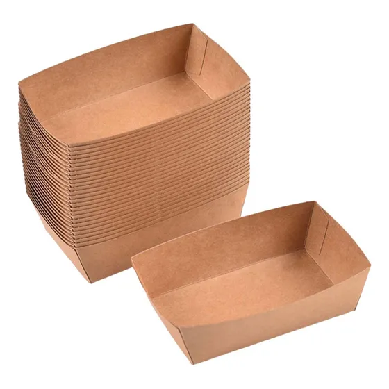 100 Piezas Botes De Papel Para Alimentos, Botes De 15 X 8,5