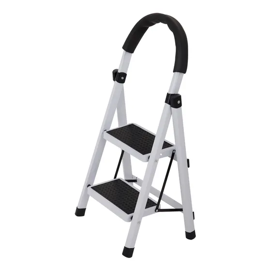 Escalera De Acero Tubular Tipo Tijera Plegable Con 2 Escalones Antideslizantes Altura Total De 88 Cm Khep2 Kingshouse