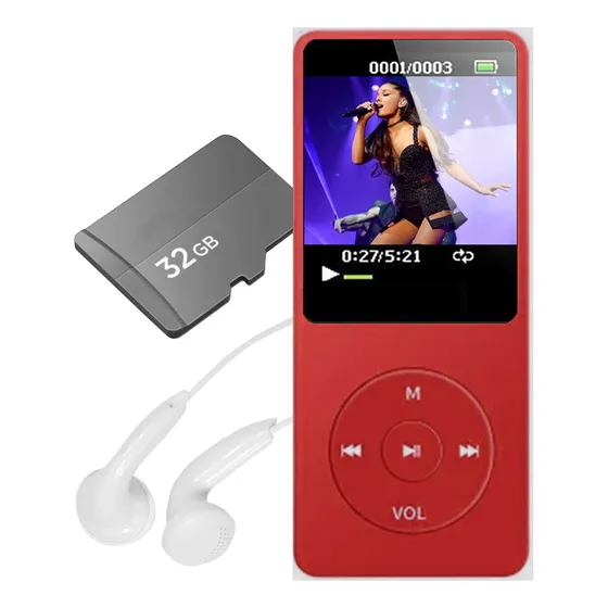 Mp3 Mp4 Player Leitor De Musica Corrida Memória 32g Fone J01