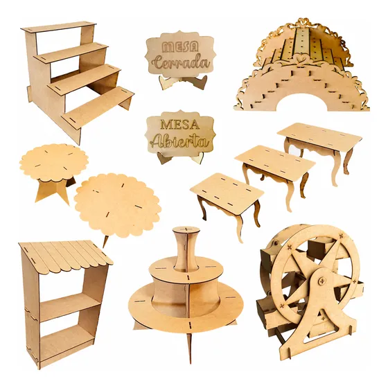 Kit Para Mesa De Dulces Cupcakes 9 Piezas Mdf Envio Gratis