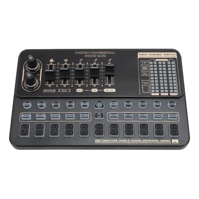 Mezcladora Interfaz De Audio Podcast Con Tarjeta De Sonido
