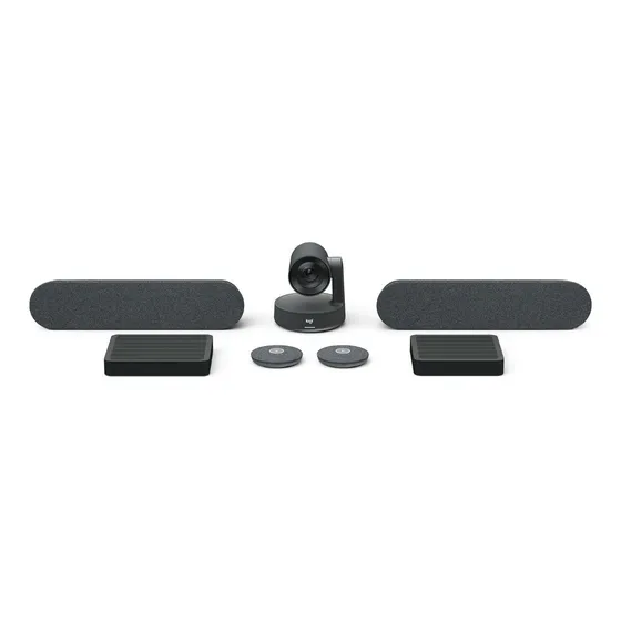 Microfono Y Webcam Combo Logitech Rally Plus Para 20 Pesonas