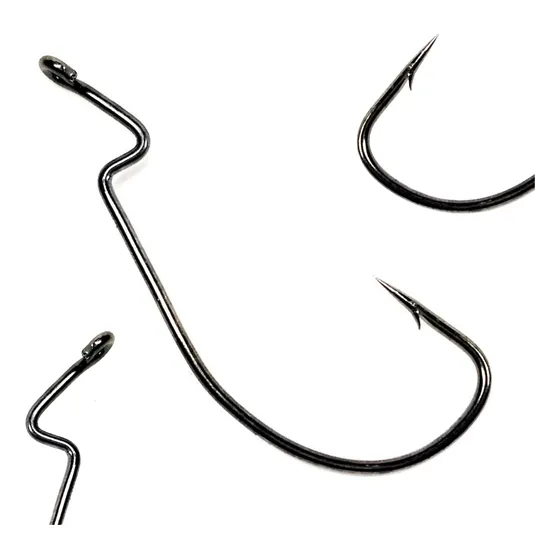 Kit 10 Anzóis Offset Robalo, Tucunaré, Traíra, Dourado, Bass