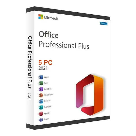 Licencia Office 2021 Profesional Plus [ Digital Code ] 5 Pc