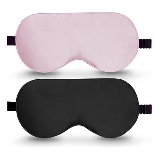 2 Máscara Ojos Antifaces Dormir Adjustable Seda Imitación 2 Máscara Ojos Antifaces Dormir Adjustable Seda Imitación