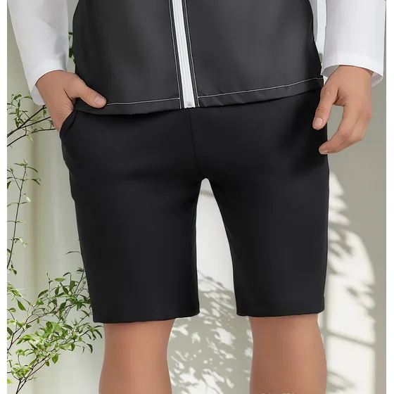 Bermuda Felipe Negro Para Hombre Croydon