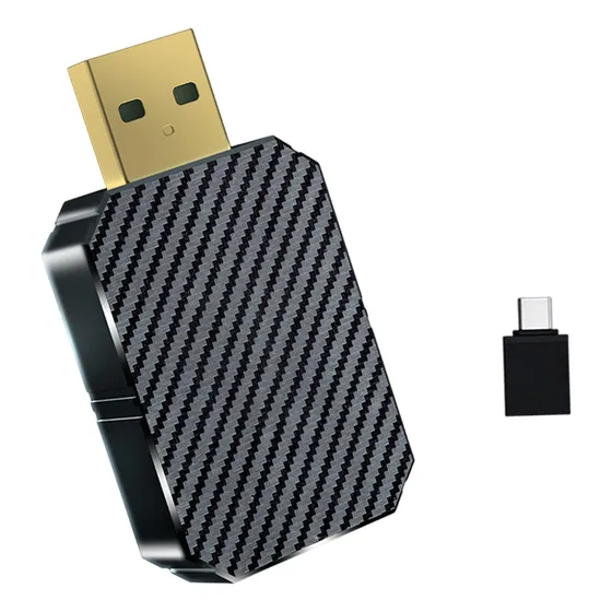 Adaptador De Media Player De Carro, Convertidos Com Fio Ouro