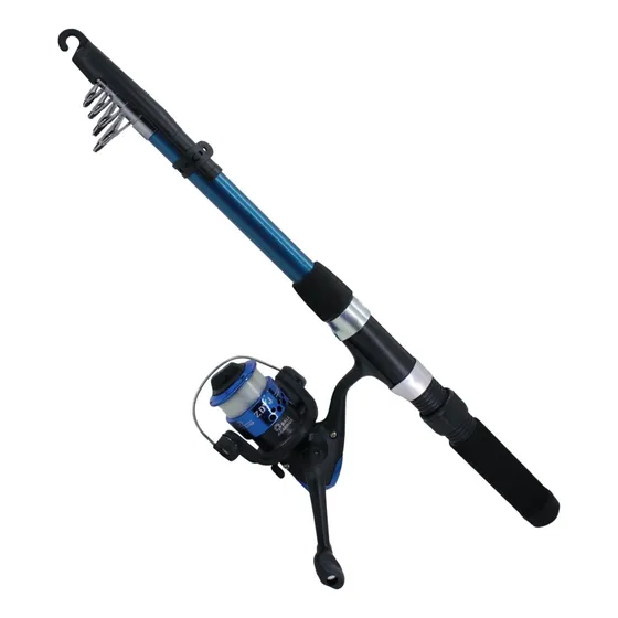 Caña Vara De Pesca 2.10 Mts Carrete Nylon + Anzuelos Eco