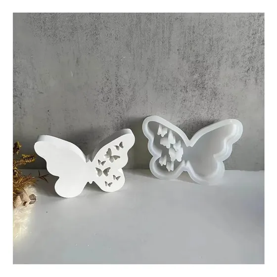 Molde Silicona Mariposa Calada Para Resina Color Transparent Blanco