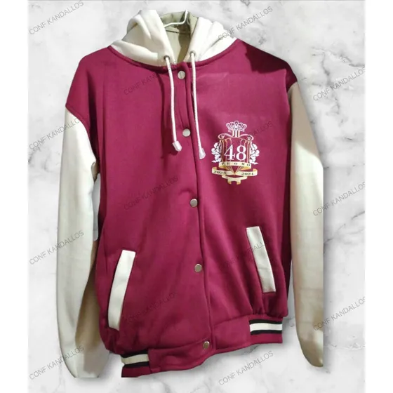 Chaqueta Universitaria Broche/ Cierre Algodon/ Drill 10
