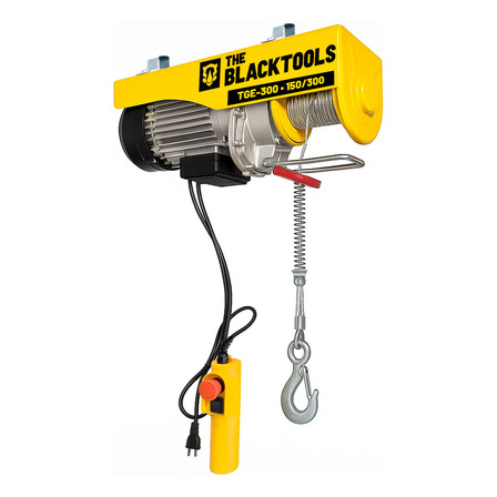 Guincho Coluna Talha Elétrica 650w 150 A 300kg Elevação 12m Tge-300 The Black Tools Cor Amarelo 220v Guincho Coluna Talha Elétrica 650w 150 A 300kg Elevação 12m Tge-300 The Black Tools Cor Amarelo 220v