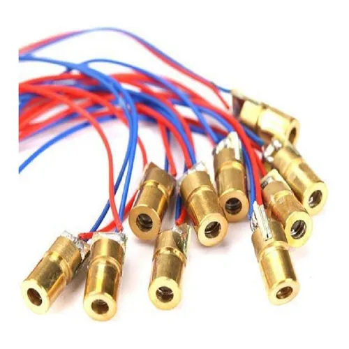 2 Peças - Laser Diodo Vermelho 5v 650nm 6mm Arduino Alarme