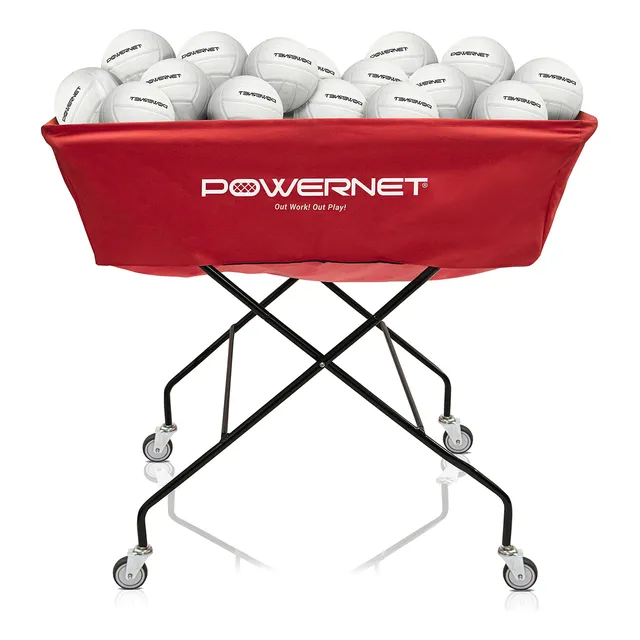 Xl Carrito Voleibol Rueda Portatil Cesta Plegable Para