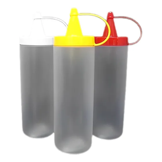 3 Bisnaga Plastica Catchup Maionese Mostarda Tubo P/ Molho