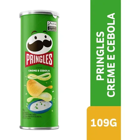 Salgadinho De Batata Creme E Cebola Tubo 109g Pringles