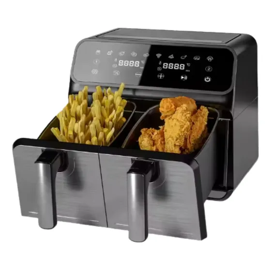 Freidora De Aire Sin Aceite 2 Canastos De 5.0 Litros 3000w