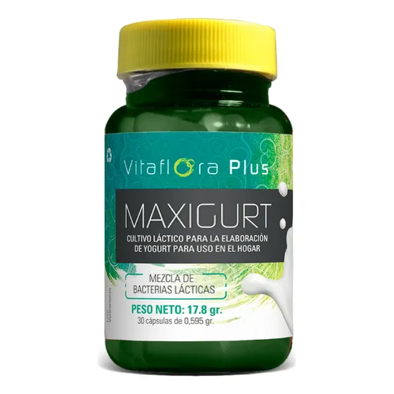 Probiotico Maxigurt Para Hacer Yogurt Casero 12 Cepas 30 Cap Sabor Sin Sabor