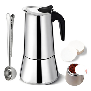 Muramaudi Prensa Italiana Cafetera Moka Manual Máquina De Espresso Manual 600ml/12 Tazas Cuchara Medidora De Café Multifuncional Con Clip Y 100 Filtros De Café Desechables Muramaudi Prensa Italiana Cafetera Moka Manual Máquina De Espresso Manual 600ml/12 Tazas Cuchara Medidora De Café Multifuncional Con Clip Y 100 Filtros De Café Desechables