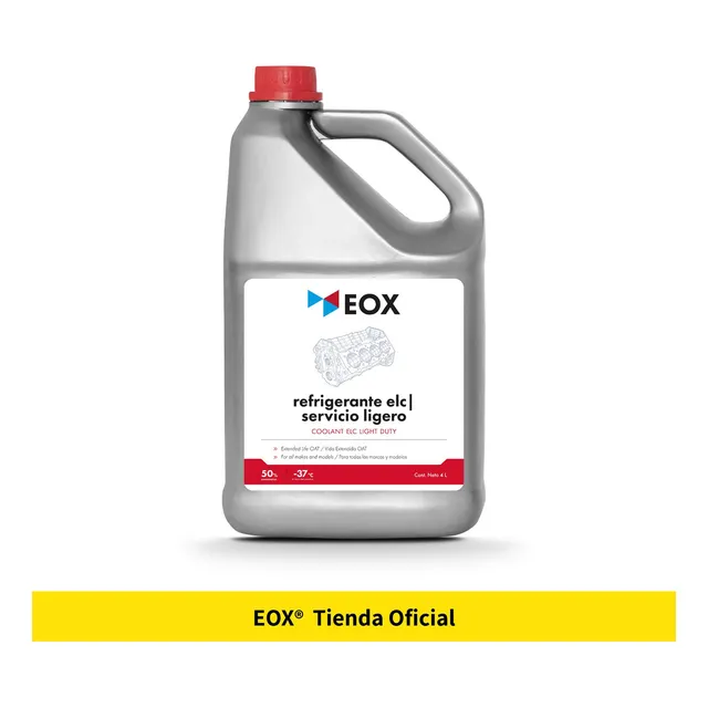 Refrigerante Anticongelante Coolant Elc 50% Rojo Eox 4 L