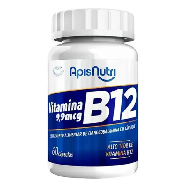 Suplemento De Vitamina B12 9,9mcg 60 Cáps Apisnutri