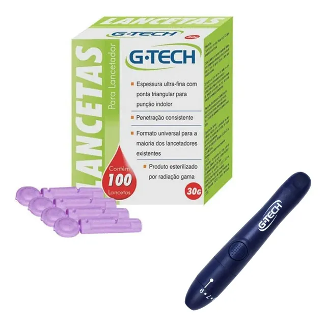 Lancetas Para Glucometro 30g + Lapiz Digitopuntor