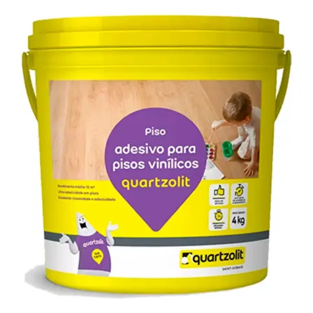 Cola Para Pisos Adesivo Vinílico 4kg Quartzolit Weberfloor Cor Branco
