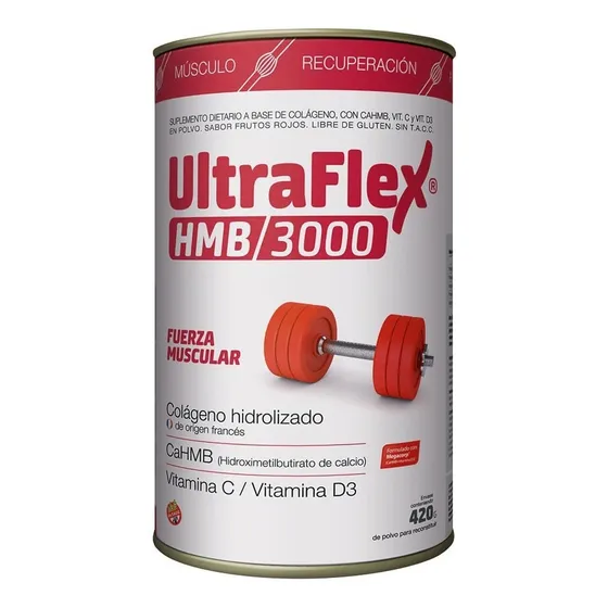 Ultraflex Colágeno Hidrolizado Hmb 3000 Lata 420g