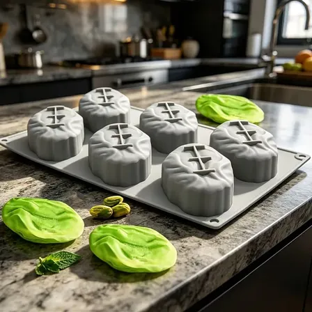 Molde De Pastel De Silicona En Forma De Pistacho Gris