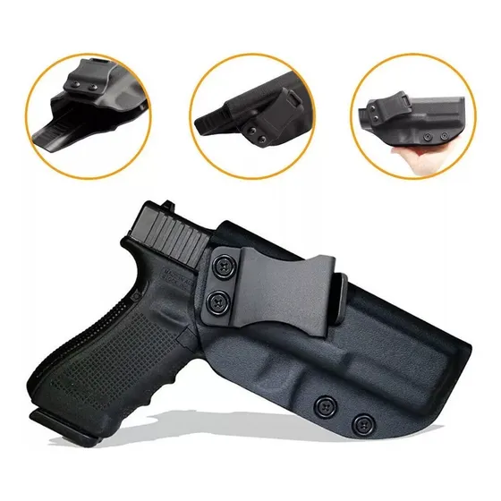Savefree -funda De Transporte Oculto Glock Kydex Iwb 25 17 19 Funda De Pistola Para Arma Interna Negra