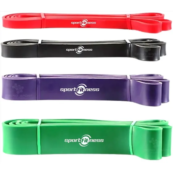 Kit 4 Pzs Banda Poder Elástica Sportfitness Tonificacion Gym