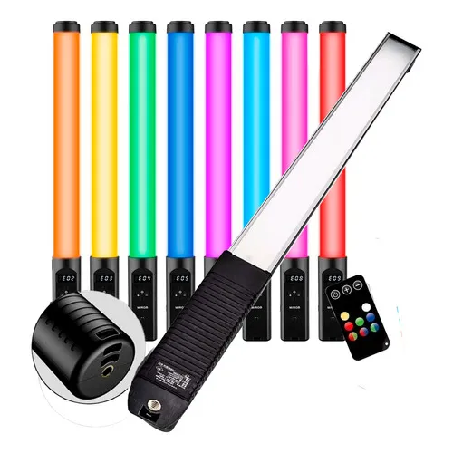 Bastão Led Rgb Luxceo Q508 Profissional Com Controle Remoto Cor da estrutura Preto 127/220V